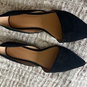 J. Crew Women's Elegant Black velvet Flats